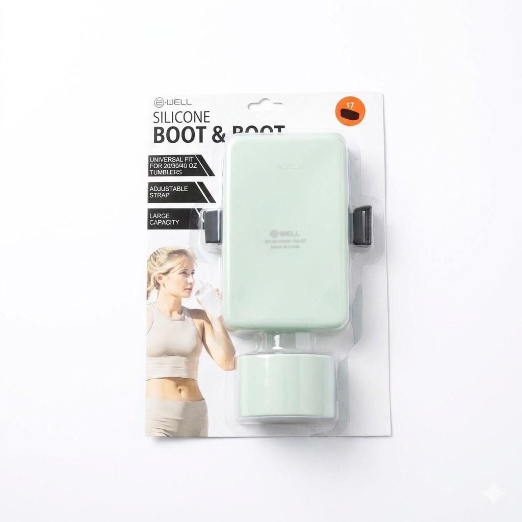 Silicone Boot Sleeve For Tumbler , Green