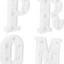 Zerodeko 4pcs Led Letter Lights Decor Warm White Light for Party Prom Decorations Letter Ornament College Graduation Decor
