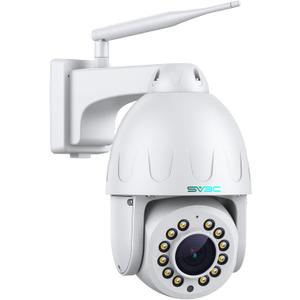 SV3C 4K PTZ WiFi Camera Outdoor 15X Optical Zoom, Wireless IP Security Camera 8MP, Auto Tracking, Floodlight Color Night Vision, 2-Way Audio, Metal Shell, RTSP, FTP, SD Card Record, Onvif Conformant