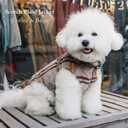 Small Dog Fleece Plaid Coat, Soft Comfortable Sweaters Winter Jacket Warm Vest Clothes for Puppy Chihuahua Poodle Yorkie Pomeranian (Coffee&Red, M)