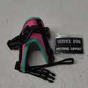 voopet Service Dog Harness, Emotional Support Pet Vest Harness, Reflective Breathable and Adjustable No-Pull ESA Dog Harness for Small Medium Large Dogs (with 4 PCS Removeable Tags) (Small (Pack of 1), Fushia_Turquoise)