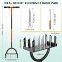 Lawn Aerator, 2-in-1 Manual Aerator Lawn Tool Garden Tool Set Combined with Core Aerator and 12 Spikes, T-Handle Grass Aerator with Cleaning Tool for Yard Lawn Care & Compacted Soil