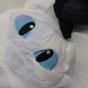 Black Dragon Plush, 8-Inch Soft Stuffed Animal Toy, Round Kawaii Plushie, Fantasy Creature Gift for Kids & Fans (White Black)