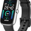 Fitness Tracker with Heart Rate Blood Oxygen Sleep Monitor, IP68 Waterproof Activity & Fitness Trackers Pedometer, Fitness Watches for Women Men, Step Counter Wrist 5.5''-7.8'' (Black)
