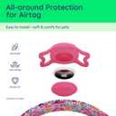 WhoseID Airtag Dog Collar,with Waterproof airtag HolderOriginal Stylish Cute Pattern Design.QR Code ID BuckleComfortable Soft Cotton for Dogs