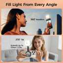 Magnetic Selfie Light for iPhone, 5 Color Extendable Phone Light with Mirror,360 Folding LED Fill Light for TikTok/Photo/Video/Makeup, Compatible with iPhone16/15/14/13/12 Series