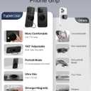 2 x Typecase Phone Grip: Rotatable Ultra Thin Cell Phone Ring Holder for Magnetic Car Mount, Adjustable Finger Ring Kickstand Compatible with Cellphones Magnetic Tablets Accessories - Black