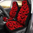 Bulopur Red Black Bats Car Seat Cover for Women Decorative Car Seat Protector Blanket Front Car Seat Covers Universal Fits