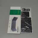 Samsers Foldable Bluetooth Keyboard with Touchpad - Portable Wireless Keyboard with Holder, Rechargeable Full Size Ultra Slim Pocket Folding Keyboards for Android Windows iOS Tablet & Laptop - Black (BT x1)