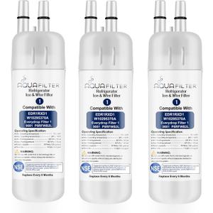 FILTER1 W10295370 A Refrigerator Water Filter Replacement Compatible for EDR1RXD 1 WATER FILTER W10295370 A Refrigerator Models (3-PACK)