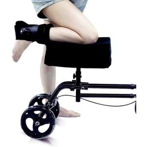 LaitoFame Knee Scooter Pad Cover with Removable Soft Velvet and 2inch Highly Elastic Comfort Memory Foam, Knee Walker Cushion for Foot Surgery and Walker Accessory for Knee Roller - Universal Fit