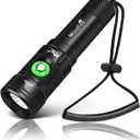 WindFire Dive Lights Scuba Diving Flashlight, Waterproof 262 ft Underwater Flashlight, Rechargeable Snorkeling Spotlight Torch with 4 Modes & Power Indicator for Night Diving, Caving (Black-DF180)