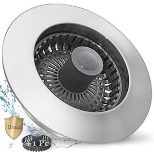 BAOLSLS 3 in 1 Kitchen Sink Stopper, Pop Up Kitchen Sink Drain Strainer, with an Extra Basket Strainer, Kitchen Sink Drain Stopper for US Standard 3-1/2 Inch, Brass Material Electroplate Silver