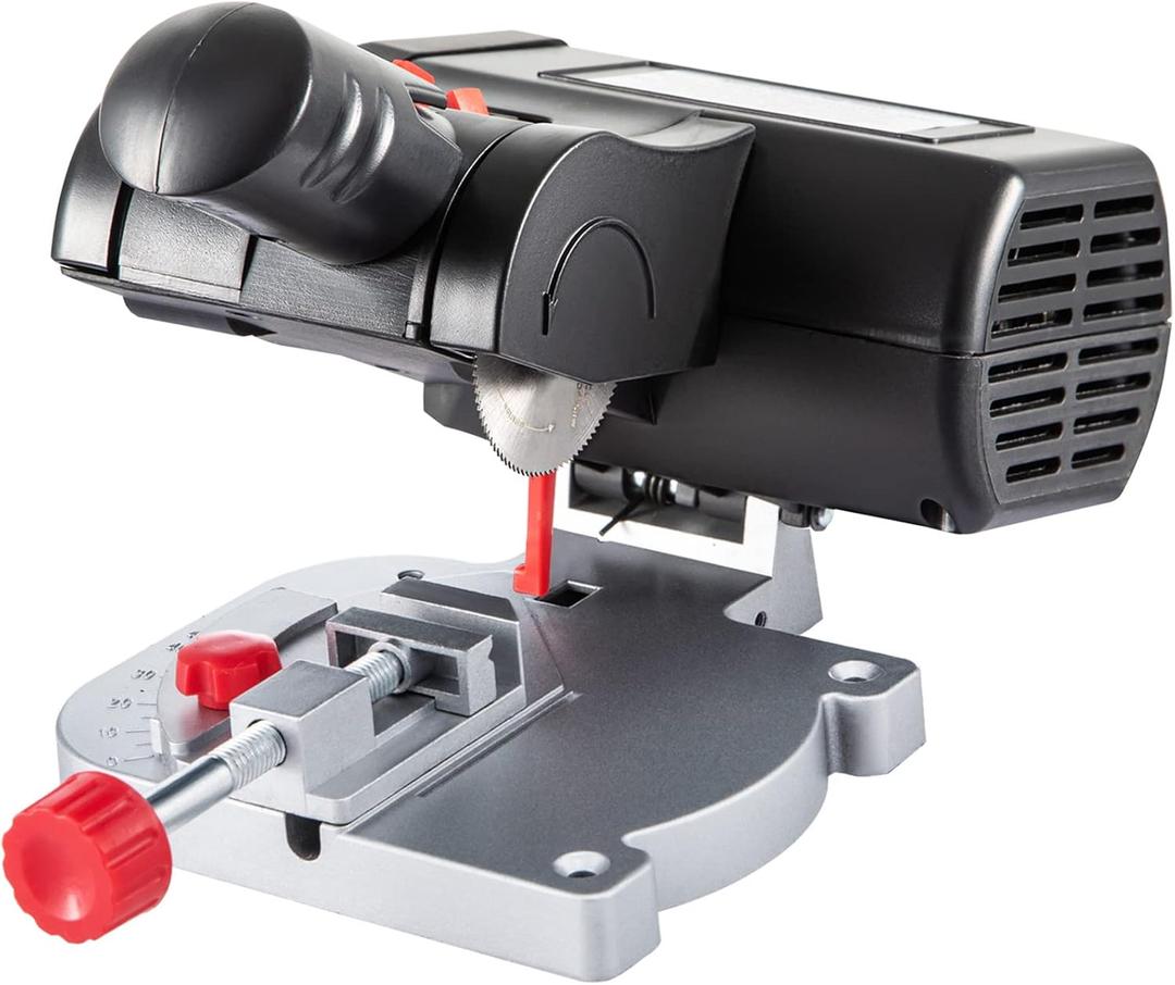 VEVOR Mini Miter Cut-off Chop Saw, 110V Two 2-5/16" Blade of Steel and Resin with 1/2inch Cutting Depth, 0-45 Benchtop Miter Saw for Copper, Aluminum, Wood, Zinc in Hobby Craft