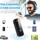 Aux Bluetooth 5.3 Adapter for Car, 2 in 1 Wireless Bluetooth Transmitter and Receiver for Headphones Car Home Audio Speaker, Portable 3.5mm Wireless Audio Receiver, Hands-Free Call