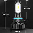 Marsauto 9006 Bulbs HB4 HB4U 9006XS Fog Bulb, 12 CSP Chips Cool Bright, Pack of 2 (SUPER 6000K WHITE)