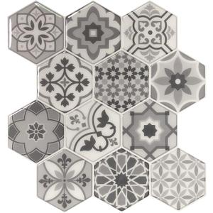 Peel and Stick Backsplash Tiles for Kitchen, Talavera Mexican Tiles (10 Sheets)