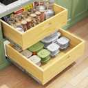 Pull Out Cabinet Organizer, Soft Close Slide Out Solid Wooden Drawers(21"W X 21"D x 6.2''H), Heavy Duty Full-extension Roll Out Shelves for Kitchen Cabinets,Pantry & Closet Organizers and Storage