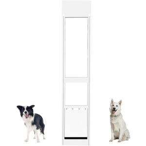 Large Dog Door for Sliding Glass Door,Doggy Door for Sliding Doors, Adjustable Height 75.2 to 80.51 Pet Door for Patio Slider,Sliding Glass Dog Door