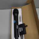 Pyle Portable VHF Wireless Microphone System - Professional Battery Operated Handheld Dynamic Unidirectional Cordless Microphone Transmitter Set W/Adapter Receiver, for PA Karaoke DJ Party, Black