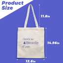 Canvas Tote Bag for Women, 100% Cotton Aesthetic Shoulder Bag with Inner Pocket & Magnetic Snap