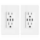 GaN 30W 6Amp 3-Port USB Wall Outlet, 15 Amp Tamper-Resistant Receptacle with 3 USB Type C Port, USB Charger for iPhone/iPad/Samsung/LG/HTC, UL Listed - 2 Pack