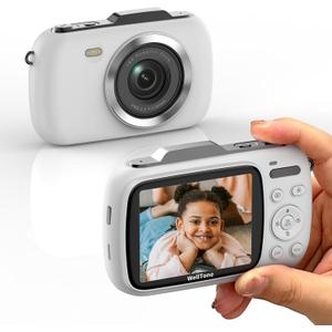 WellTone Digital Camera Kids 4K Video 64MP Photography Cameras, Compact 18X Zoom Point and Shoot, Autofocus Vlogging Mini Cameras, 2.8'' Screen with Flash for Teens Boys Girls Outdoor Travel