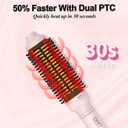 Thermal Brush,1.5 inch Heated Round Brushes,Non-Blowing Heated Brush,Dual Voltage CurlingBrush,Dual PTC Fast Style HeatedBrush,Ceramic Thermal RoundBrush Makes Hair Shinier & Smoother,Pink