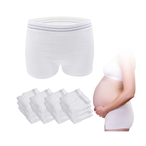HANSILK Mesh Postpartum Underwear 12 Pack High Waist Reusable Post Bay C-Section Recovery Maternity Panties for Women Washable Mesh Panties (S/M(1238 in))