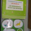 Set of 4 Divided Melamine Dinner Plates for Boys, Shatterproof Kids Dinnerware with Fun Themes (Firefighter, Dinosaur, Construction, Sea Animal), Perfect for Picky Eaters, Toddler Essentials