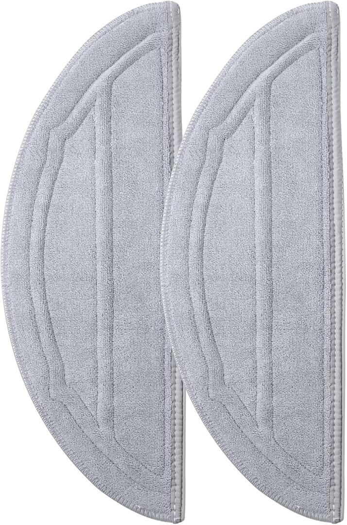 roborock Replacement Mop Cloths for Q10 S5/ Q10 S5+/ S8 Pro/ Q10V/ Q10 VF/ S8 Pro+/ Q10V+/ Q10V+/ Q10 VF+/ Q10 VF5+ MX, Compatible with Single Vibrating Zone Mop Mount, 2-Pack