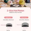 VEVOR Hat Heat Press Machine, with 2pcs Interchangeable Platens, Precise Temperature and Time Control, Hat Press for HTV Iron On and Sublimation Projects, for Caps, Headbands, Cuffs, Face Masks, Pink