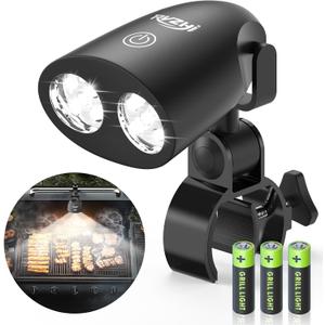 Grill Light BBQ Accessories: 2025 Upgraded 10 LEDs Bright Outdoor Grill Light - Flexible Rotation Adjustable C-clamp Smoker Grilling Accessories - Christmas Grilling Gifts for Men Dad Husband