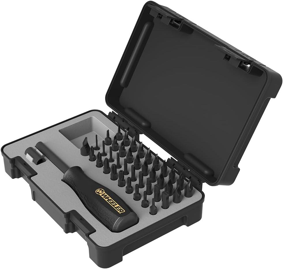 Wheeler 43-Piece Professional Gunsmithing Screwdriver Set with Magnetic Screwdriver Handle and Storage Case for Gunsmithing