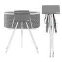 VEVOR Portable Dog Bathtub, Elevated & Foldable Space-Saving Pet Shower Station with Efficient Drainage, Bathing Tub for Washing & Grooming Small and Medium Size Dogs and Cats Indoor & Outdoor, Grey