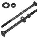 50 Sets Carriage Bolt Kit, 3/8 x 6 Inch Galvanized Carriage Bolts, Rust Resistance Bolts Includes 50 Washers, and 50 Nuts