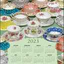 Design Works Crafts 2023 Sequin Calendar Kit, Teacups