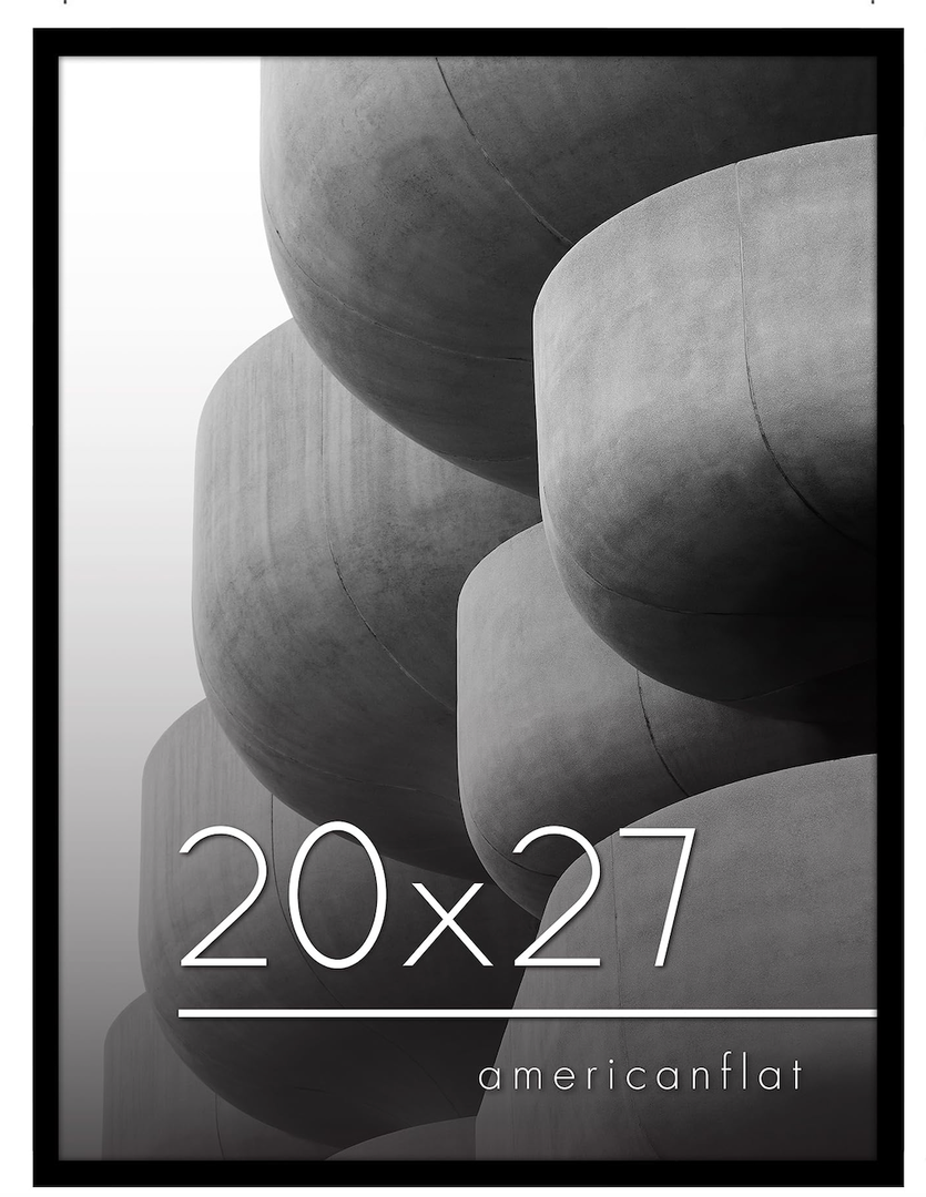 Americanflat 20x27 Picture Frame with Polished Plexiglass - Streamline Collection - Thin Border Picture Frame for Wall Display - Hanging Hardware Included - Black Americanflat 20x27 Picture Frame with Polished Plexiglass - Streamline Collection - Thin Border Picture Frame for Wall Display - Hanging Hardware Included - Black