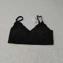 Calvin Klein Women's Invisibles Comfort Lightly Lined Seamless Wireless Triangle Bralette Bra (Medium, Black)