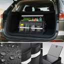 HOTOR Car Trunk Organizer - Foldable Trunk Organizer for SUV, Car Storage with Reflective Strips & Securing Cover, Large Capacity Car Accessories for Truck, Van & Sedan, Black, 24.4" x 13.8" x 11.0"