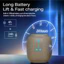 Portable Wireless Speaker, BT5.3, IPX6 Waterproof,Stereo Sound, RGB Lights,TWS Pairing,TF-Card in, for Home Theater, Party,Outdoor Travel (Gray)