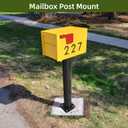 KOMOHOM 43" Mailbox Post with Mounting Bracket, Black In-Ground Mounting Post for Use with Mailbox, Compatible with Mail Boss, Architectural MAILBOXES, Gibraltar, hykolity, ShoppingOnBed, adoorn