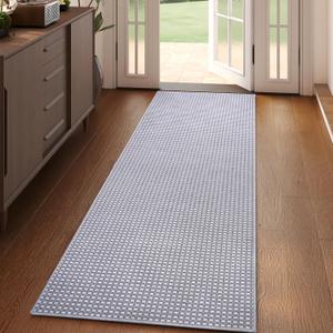 YDKGL 2x5 ft Hallway Runner Rug Boho Woven Washable Long Kitchen Runner Rugs Mat Non Slip, Soft Entryway Laundry Hall Runner Floor Carpet for Indoor Backdoor Bedroom Kitchen Living Room, Gray
