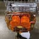 VEVOR Commercial Orange Juicer Machine, 120W Automatic Juice Extractor with Water Tap, Stainless Steel Orange Squeezer 20 Oranges/Minute, with Pull-Out Filter Box, PC Cover, 2 Peel Collecting Buckets (Silver)