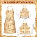 8 Pcs Passover Kitchen Accessories Set Include Passover Apron Oven Mitts Pot Holders Kitchen Towel Matzah Print Design for Pesach Seder and Cooking Gifts