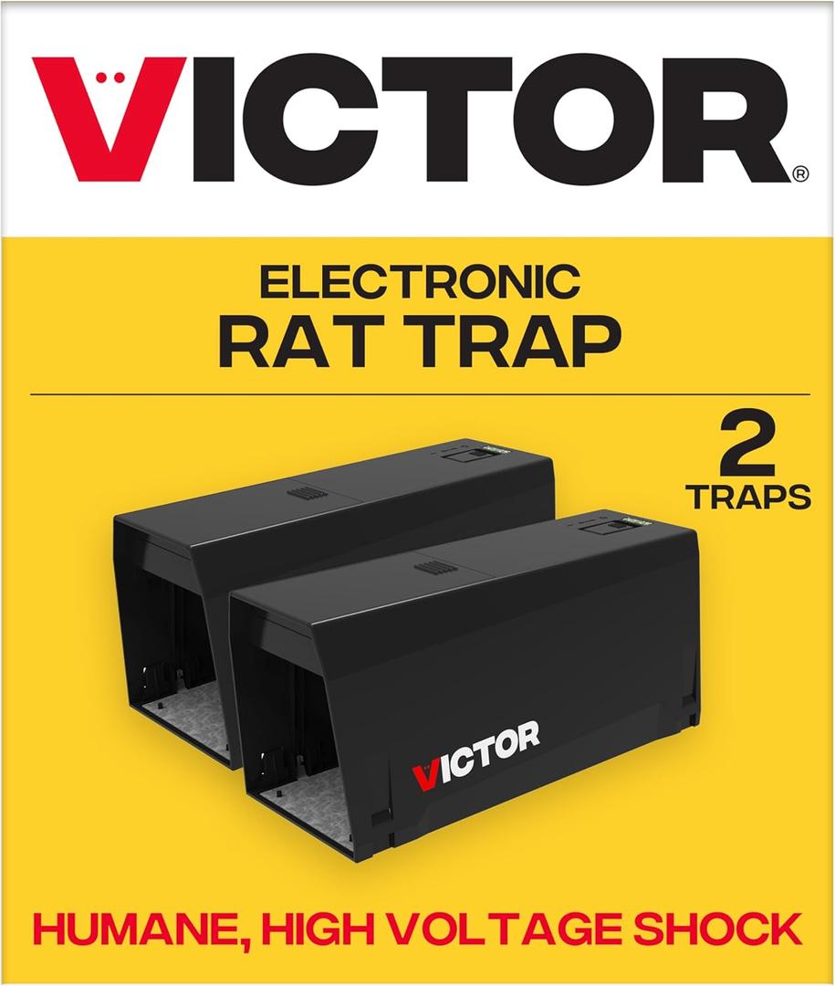 Victor Indoor Electronic Rat Trap, Humane Electric Rat Traps Indoor for Home, No Touch, No See Traps, Pack of 2 - M241BSR-2