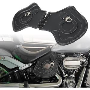 Motorcycle Universal PU Leather Heat Saddle Shield Deflector for Harley Sportster s 1250 Touring Electra Glide Road Glide Road King Softail Breakout Indian Scout and Scout Bobber