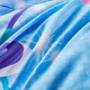 URBONUR 6Pcs Gradient Mermaid Bedding Set Twin Size Colorful Scales Light Blue Purple Comforter with Sheet Set Lightweight Kids Girls Bed in a Bag