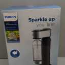 Philips Soda Streaming Machine, Stainless Sparkling Water Maker Easy Install with Quick Twist 1L PET Carbonating Bottle, Soda Maker Compatible with 60L CO2 Carbonator (NOT Included), ADD4902BKOQ/37 (1Pack-No Cylinder, Black)