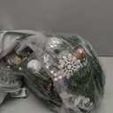 WBHome Pre-lit 9 Feet/108 Inch Christmas Garland, White & Silver Lighted Garland with 50 LED Lights for Indoor Outdoor Xmas Decor Holiday Decorations, Battery Operated (Batteries NOT Included)